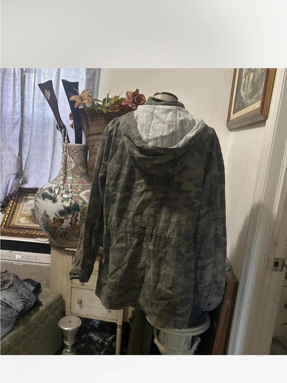 Universal Thread Men's Camo Military Field Jacket - Olive Green